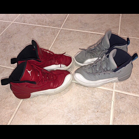 Air Jordan 12 Gym Red;Air Jordan 12 Grey and White - Picture 8 of 8